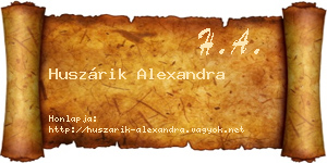 Huszárik Alexandra névjegykártya