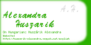 alexandra huszarik business card