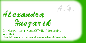 alexandra huszarik business card